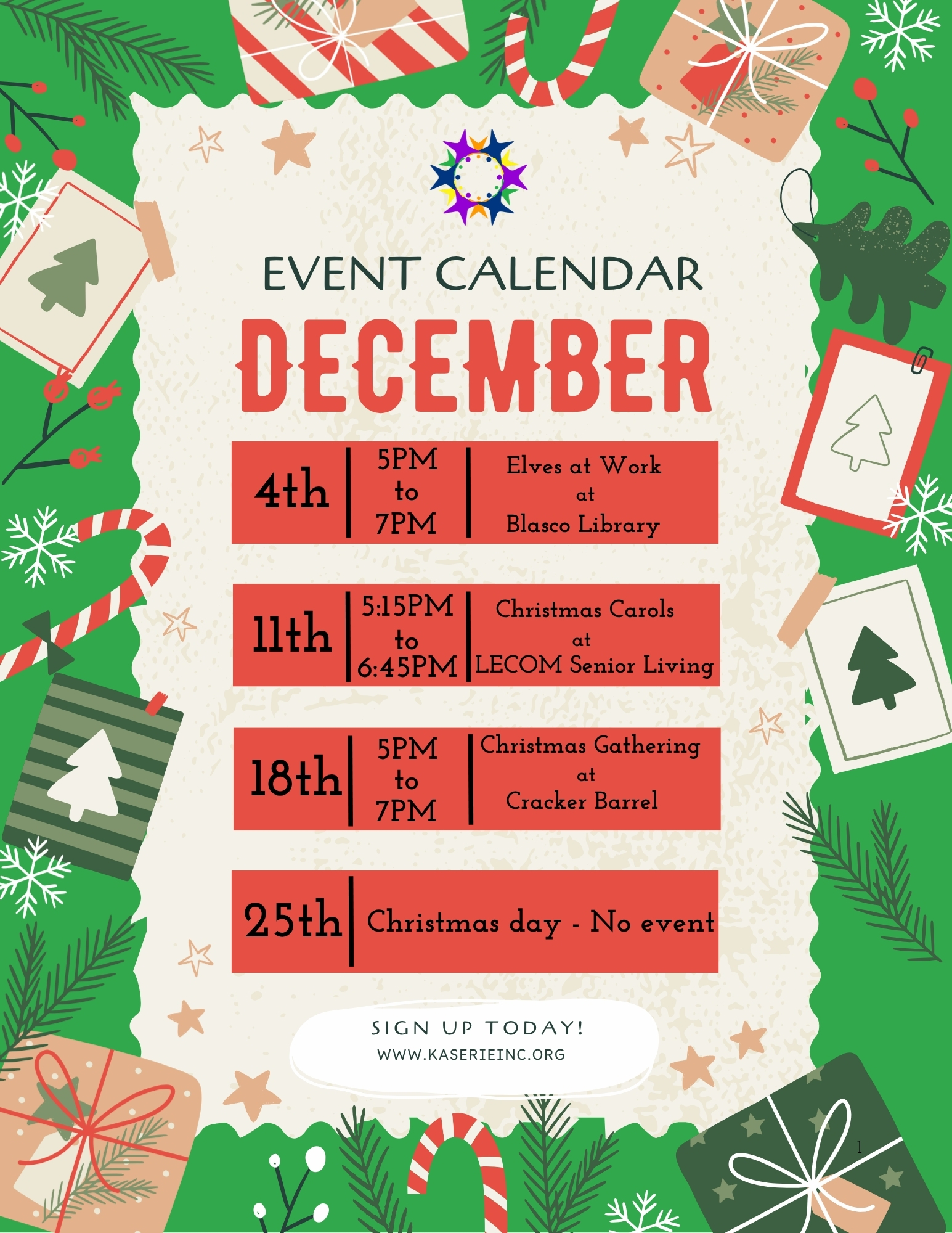 december event flyer